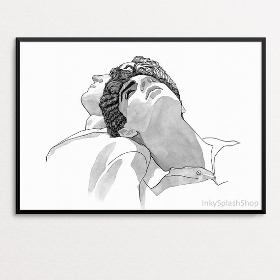 Call Me By Your Name Art Printable Elio And Oliver Ink Etsy