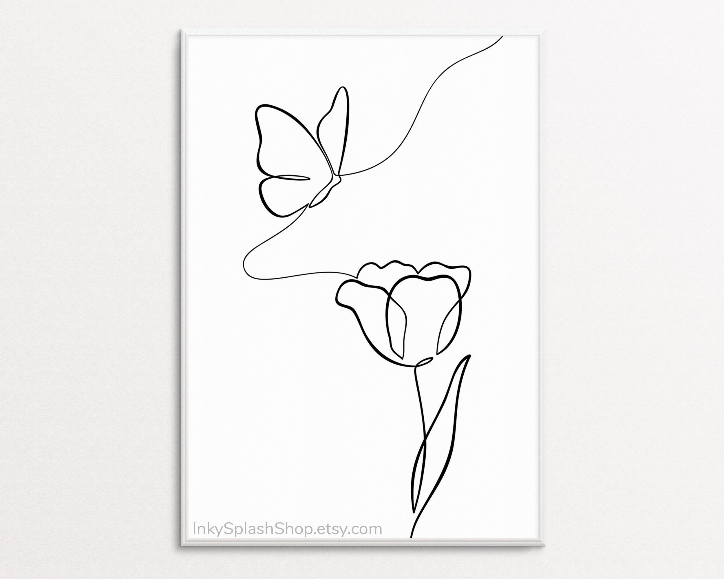 Line art flower discount