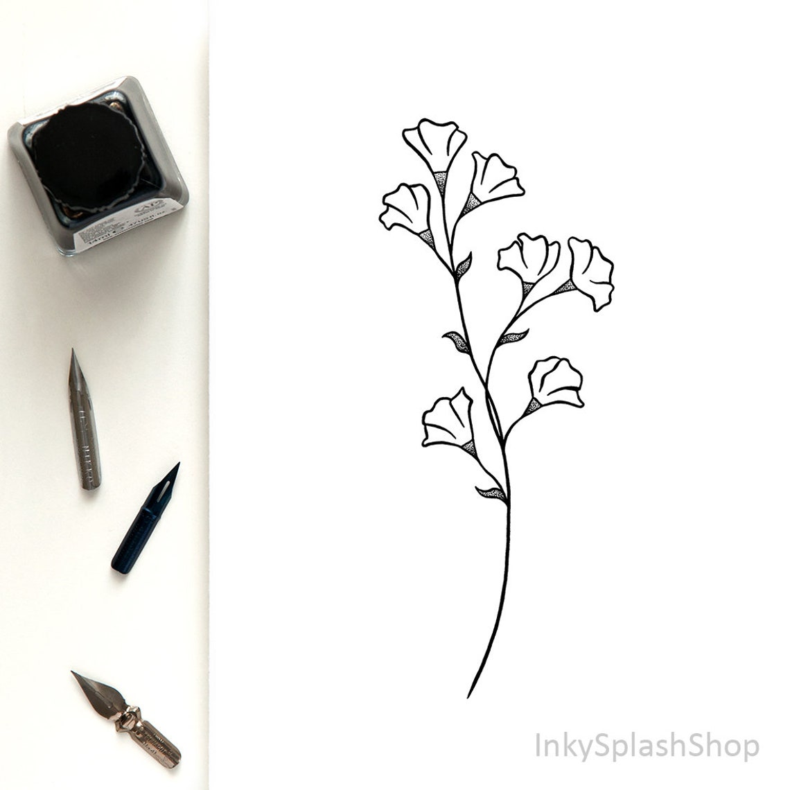 Simple Floral Wall Art Printable Minimalist Flower Print - Etsy