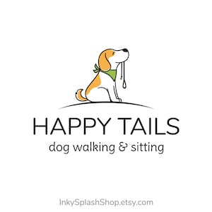 Logo predefinito per cani Logo carino per guinzaglio per cuccioli Logo personalizzato per dog walker, pet sitting, pensione, attività di addestramento, assistenza veterinaria, negozio di accessori