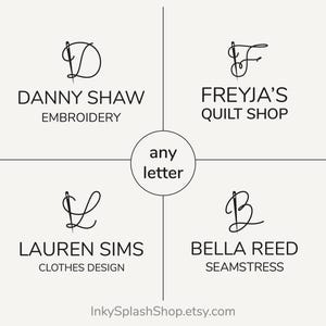 Aguja y letra Logotipo personalizado Aguja e hilo Logotipo prefabricado para costureras, tiendas de ropa Costura a mano, sastrería, bordado, logotipo de colcha