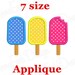 Popsicle trio applique jessecmault design ice cream applique  etsy