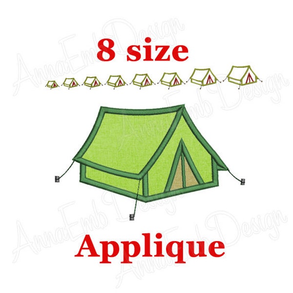 Camping Zelt Applikation Stickerei Design. Camping Zelt Mini. Camping-Zelt Stickerei. Camping-Stickerei. Maschine Stickerei.