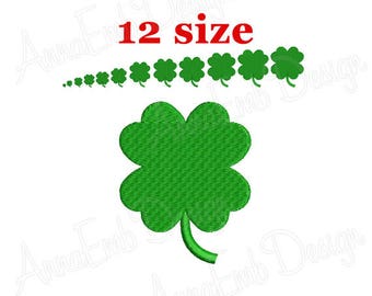 clover 4 leaf embroidery design stpatricks clover embroidery design mini clover machine embroidery design shamrock design clover leaf