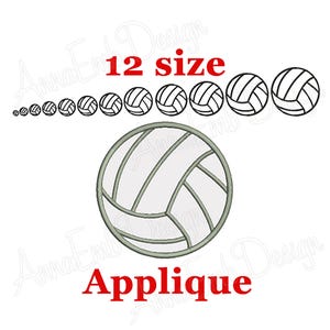 Volleyball applique embroidery design. Volleyball  embroidery design.  Machine Embroidery designs. Sport Applique Design. Mini Volleyball.