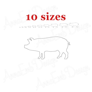 Pig Embroidery design. Pig mini Embroidery. Pig design. Farm Embroidery. Farmer animals. Machine Embroidery Design.