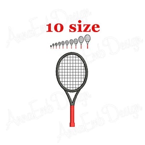 Tennis Racket embroidery Design. Machine Embroidery designs. Sport Design. Mini Tennis Racket. Tennis embroidery. Racquets embroidery Design
