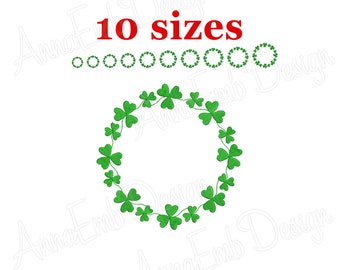 Clover Embroidery Design. Shamrock design. St.Patrick's Clover Embroidery Design Machine Embroidery Design Shamrock Wreath Embroidery Design