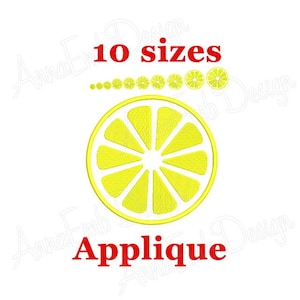 Lemon Applique Embroidery Design. Lemon mini. Lemon embroidery. Machine Embroidery. Fruit Applique Embroidery Design.