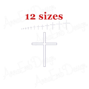 Cross Embroidery Design. Easter Cross Design. Christian Cross Embroidery. Cross bean stitch. Cross redwork. Machine embroidery Design.
