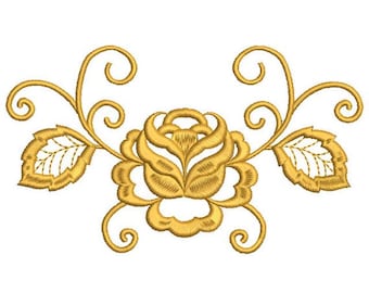 Rose Embroidery Design, Floral Machine Embroidery Pattern (Instant Download)