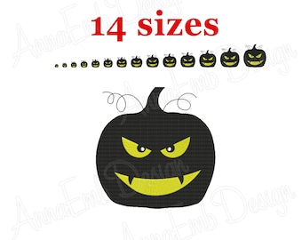 Jack O'Lantern broderidesign, pumpavampyr (direkt nedladdning)