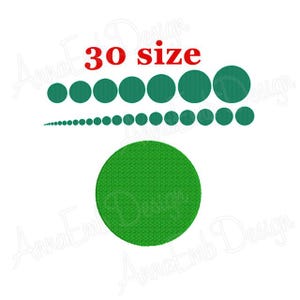 Polka Dot Embroidery Design. Mini Polka Dots Embroidery Design. Machine Embroidery. Circle Embroidery Design. Mini Dots Embroidery Design.
