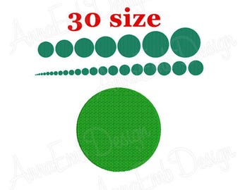 Polka Dot Embroidery Design. Mini Polka Dots Embroidery Design. Machine Embroidery. Circle Embroidery Design. Mini Dots Embroidery Design.