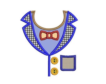 Bow tie applique design. Machine embroidery. Tie applique design. Tux Bow Tie Boy. Embroidery button. Coat Embroidery. Pocket Embroidery.