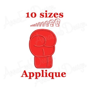 Boxing glove Applique Embroidery Design. Boxing glove Embroidery Design. Mini Boxing glove Embroidery Design. Machine Embroidery Design.