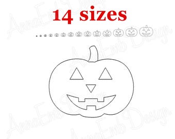 Broderidesign med Jack O'Lantern, pumpa (nedladdning direkt)