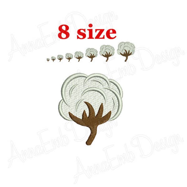 Cotton Ball Embroidery Design. Cotton Plant Design. Cotton Branches. Cotton Ball mini. Machine Embroidery Design. Cotton Silhouette.