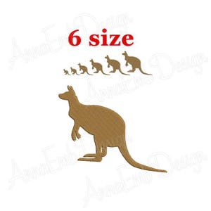 Känguru Stickdatei. Känguru Silhouette. Känguru mini Stickdatei. Stickdatei für die Stickmaschine.