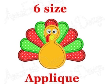 Turkey Applique Embroidery Design. Thanksgiving Turkey embroidery designs. Turkey mini.  Autumn design. Machine embroidery designs.