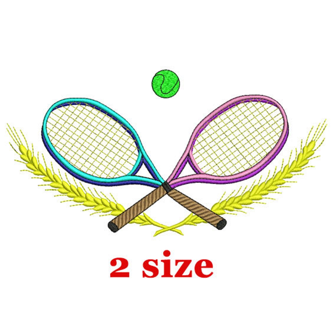 Tennis Rackets Machine Embroidery Design. Embroidery Tennis Etsy