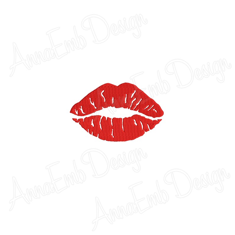 May include: Red lipstick kiss mark illustration.