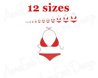 Swimsuit Bikini Embroidery Design, Beach Clothes (Instant Download)