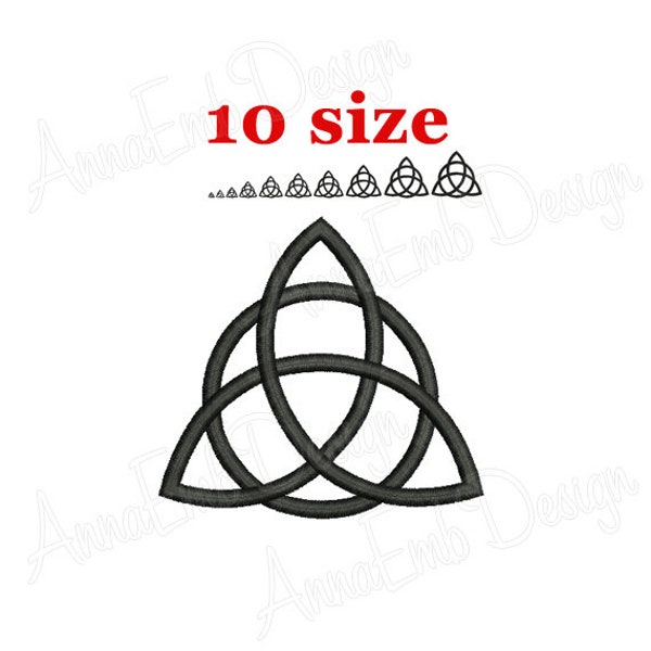 Triquetra embroidery design. Machine embroidery design. Triquetra Celtic Knot. Celtic Knot Symbol. Trinity knot. Mini Triquetra.