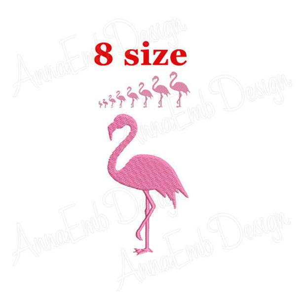 Flamingo-Stickerei-Design. Flamingo Silhouette. Flamingo Mini-Stickerei. Flamingo Design. Flamingo-Stickerei. Maschinenstickerei.