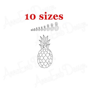Pineapple Embroidery Design. Pineapple mini. Machine Embroidery Design. Fruit Embroidery Design. Summer fruit. Pineapple redwork