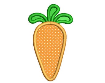 Carrot Applique Embroidery Design. Easter Carrot Embroidery Design. Embroidery Pattern. Vegetables applique design.