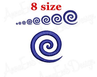 Swirl embroidery design. Machine embroidery designs.  Swirl Mini Embroidery Design.