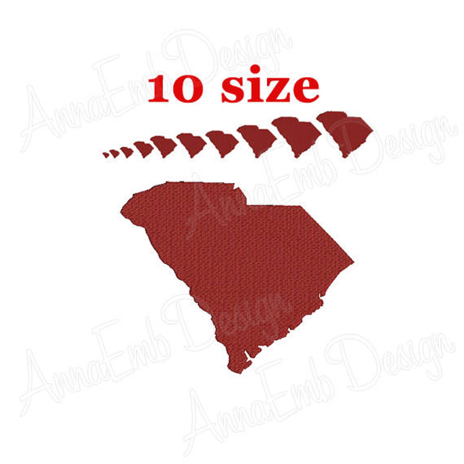 South Carolina Embroidery Design. Machine Embroidery. South Etsy