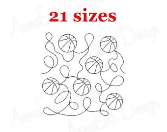 Ricamo a blocchi per quilting a tema basket. Quilting da bordo a bordo a tema basket (Download immediato)