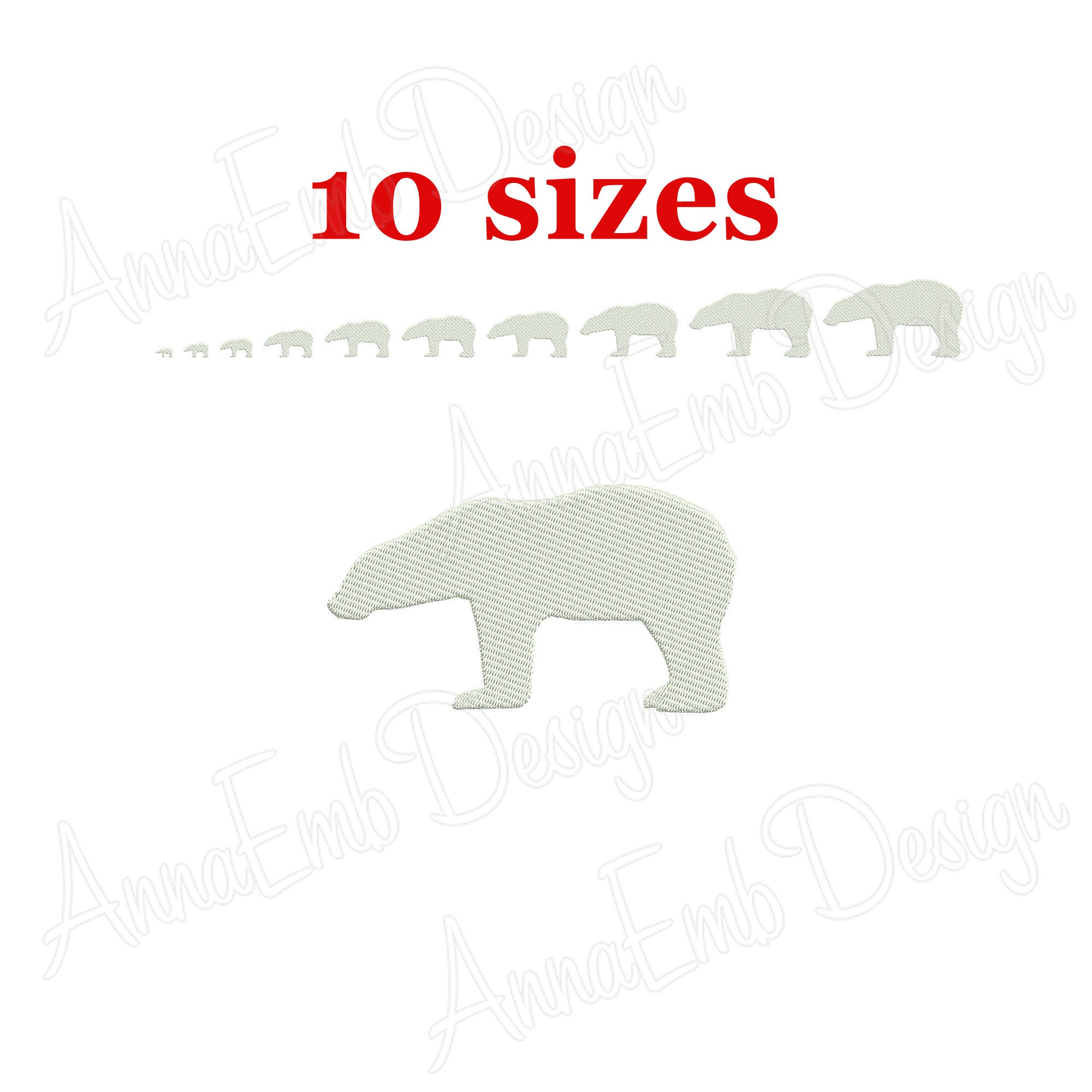 Polar Bear Embroidery Design. Polar Bear Silhouette Embroidery - Etsy Sweden