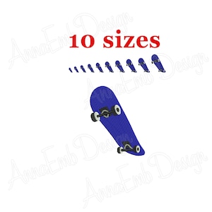 Skateboard Embroidery design. Skateboard Silhouette. Skateboard mini Embroidery design. Machine Embroidery Design. Skater Embroidery design.