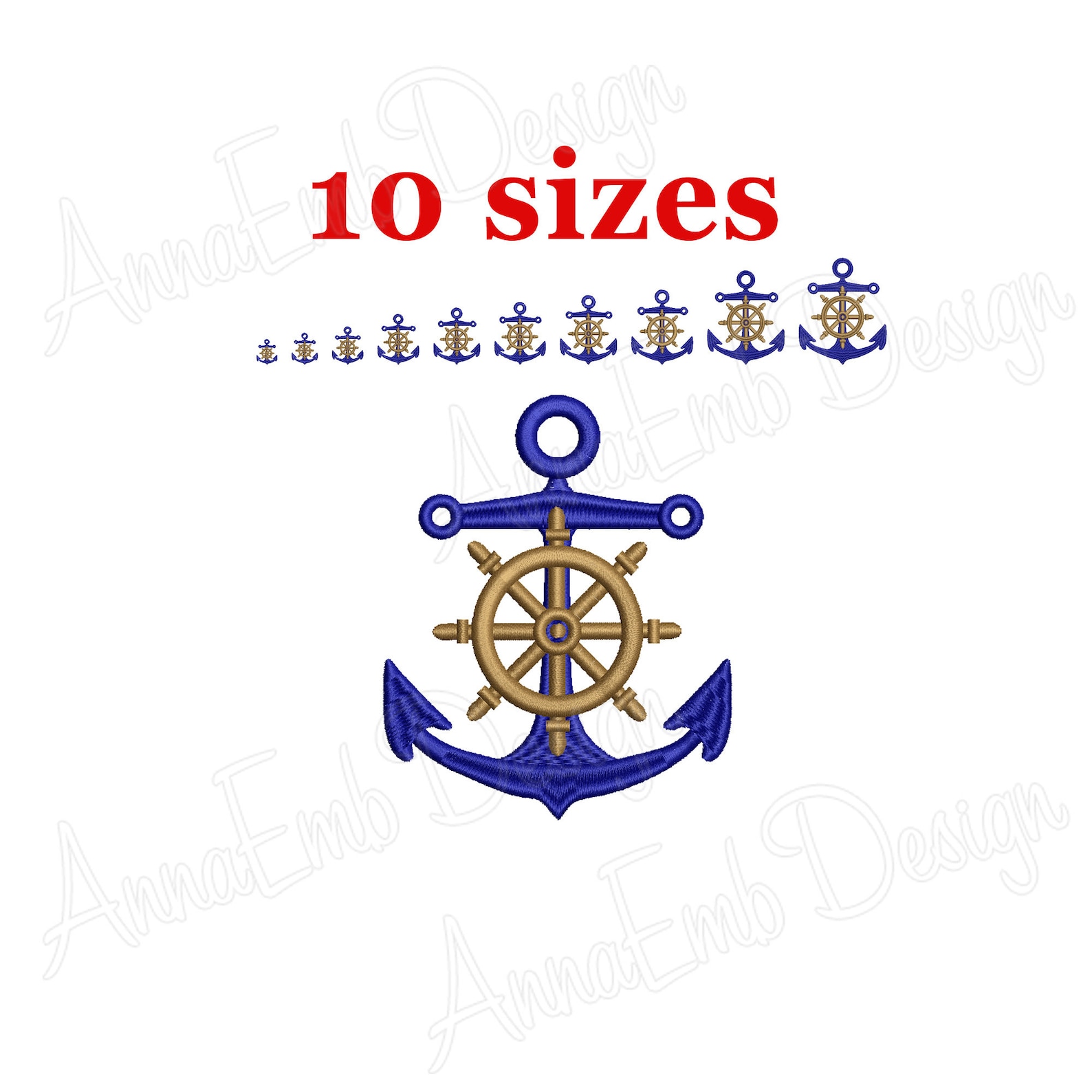 Anchor Embroidery Design. Mini Anchor Design. Nautical Etsy