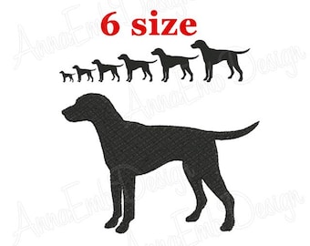 Desenho de bordado de cachorro. Desenho de bordado de filhote. Desenho de bordado à máquina. Silhueta de cachorro. Desenho de bordado de labrador. Silhueta de filhote.