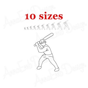 Baseball Player Embroidery design. Baseball Player Silhouette. Baseball Player mini Embroidery. Softball design. Machine Embroidery Design.