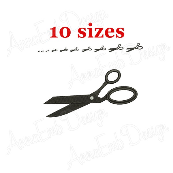 Scissors Embroidery design. Scissors mini. Machine Embroidery Design. Scissors Silhouette. Scissors design. Fill Stitch Scissors embroidery