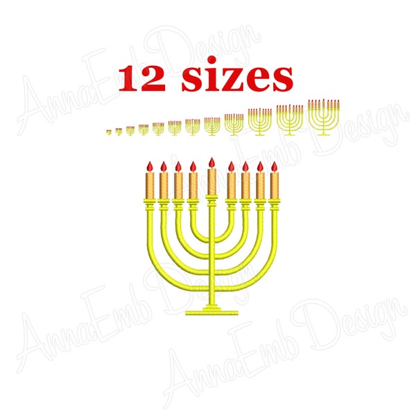 Hanukkah Embroidery Design. Hanukkah mini Embroidery. Machine Embroidery Design. Hanukkah Menorah Embroidery Design.