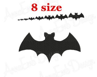 Bat Embroidery design. Bat Silhouette. Bat mini Embroidery. Bat design. Halloween Bat Embroidery Design. Machine Embroidery Design.