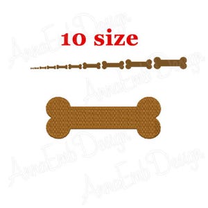 Dog Bone Embroidery Design. Dog Bone Embroidery. Dog Bone Silhouette. Mini Dog Bone. Machine Embroidery Design. Pet Embroidery Design.