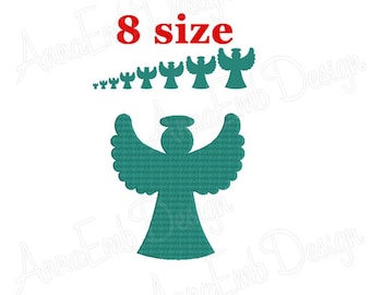 Angel Embroidery design. Mini Angel. Angel Silhouette. Christmas angel Embroidery. Christmas designs. Cupid silhouette. Mini Angel.
