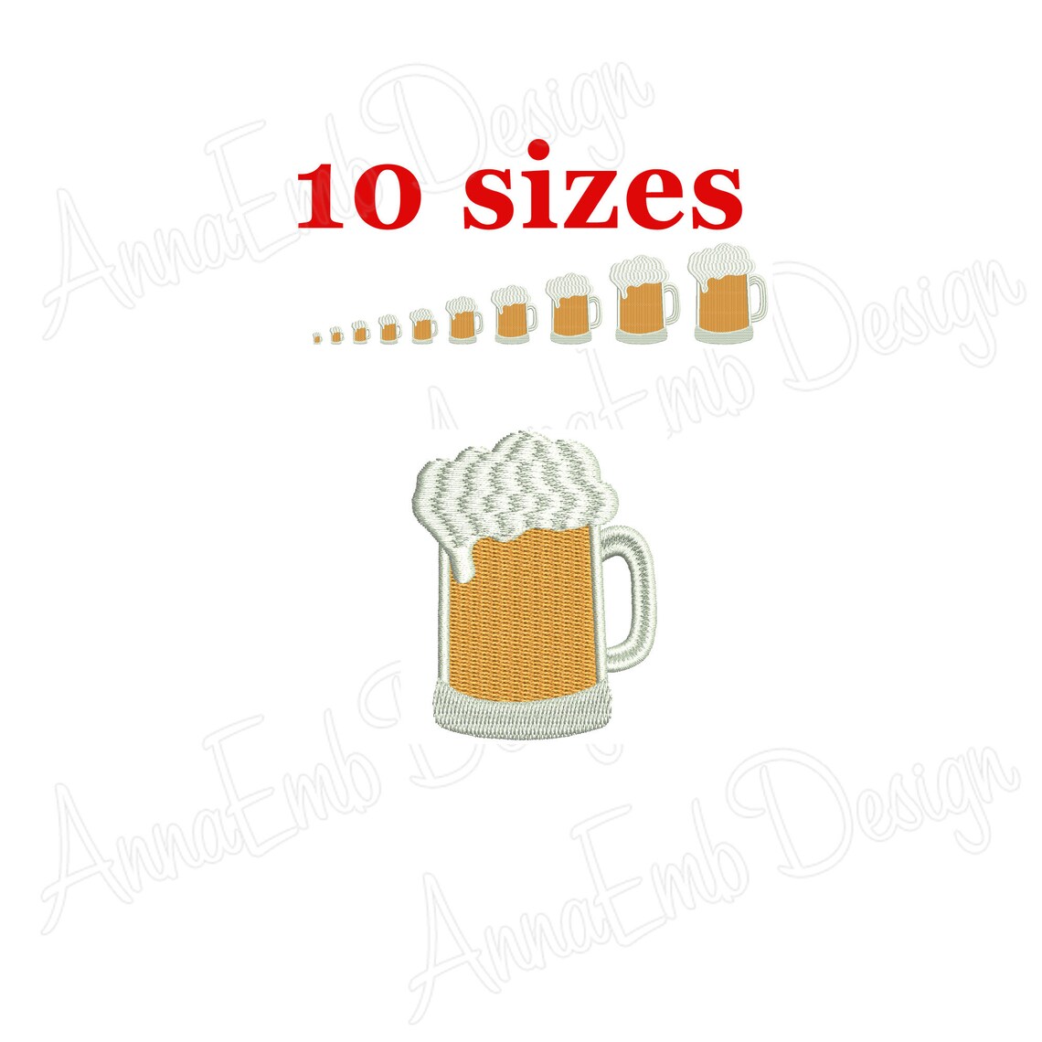 Beer Mug Embroidery Design. Beer Mug Silhouette Embroidery. Etsy