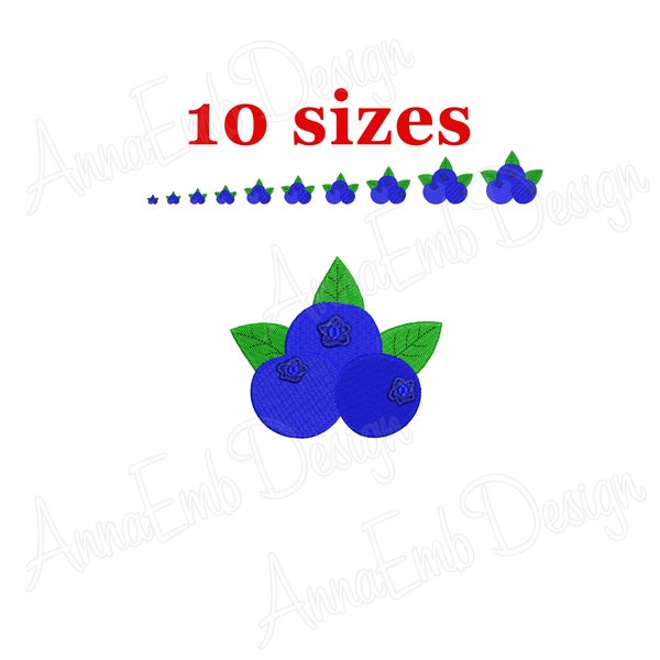 Blueberry embroidery design. Machine embroidery design. Blueberry Silhouette. Blueberry mini design. Berry embroidery.