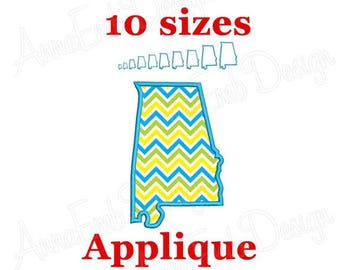 Alabama Applique Embroidery Design (Digital Download)