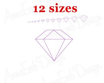 Diseño de bordado de diamante. Diseño de bordado de máquina. Diamante mini. Bordado de joyería. Diseño de bordado de forma básica. Punto de frijol diamante