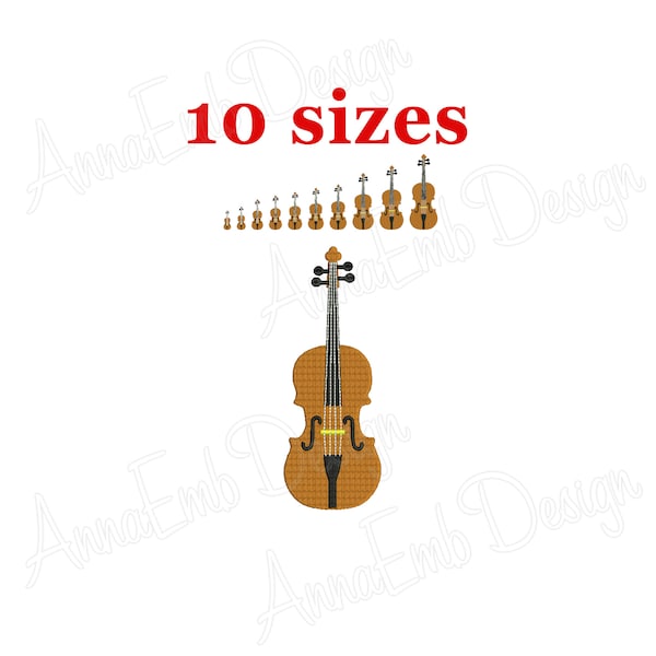 Violin Embroidery Design. Violin Silhouette. Machine Embroidery Design. Violin Design. Mini Violin Design.