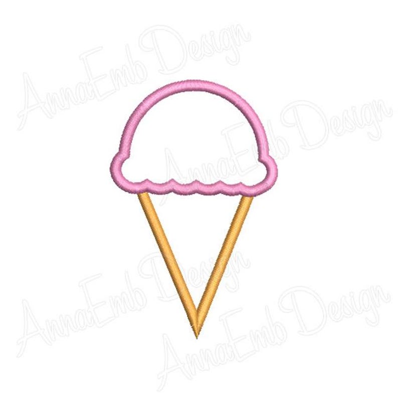 May include: A pink and white ice cream cone with a yellow cone.